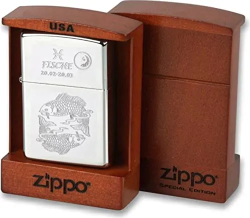 Zippo Feuerzeug Zodiac Collection Fische in silber von Zippo
