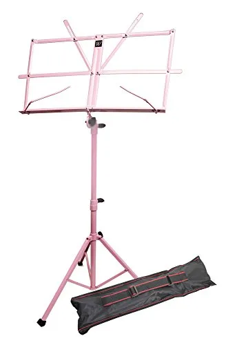 Windsor 050151-PK Adjustable Folding Sheet Music Stand with Carry Case Pink