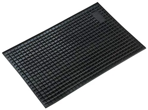 WALSER zuschneidbare Antirutschmatte 41x28 cm, vielfältig einsetzbare Gummimatte für Auto/Garage/Haushalt, rutschfeste Gummi Fussmatte Auto, Gummimatte Außenbereich, Antirutschmatte Auto schwarz