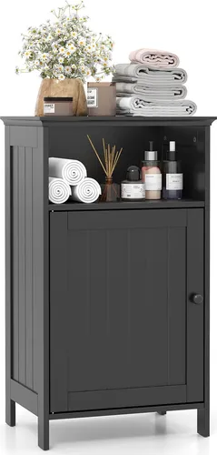 Costway Badschrank Schwarz 40 x 30 x 70 cm – Modern und Vielseitig