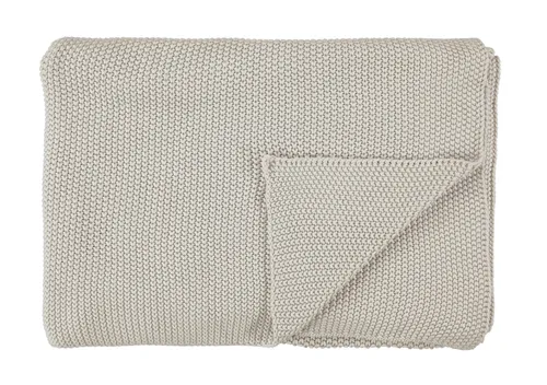 Marc O'Polo Decke Nordic Knit 130x170 Oatmeal in weiß von Marc O'Polo