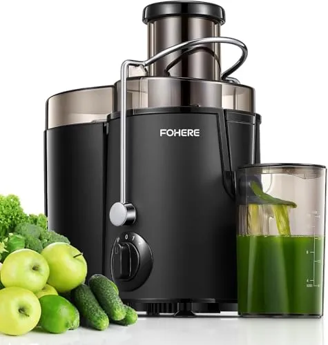 FOHERE Edelstahl Entsafter 400W mit 3 Geschwindigkeiten