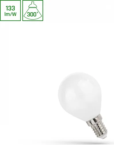 Spectrum LED Filament Leuchtmittel P45 Tropfen 6W E14 matt 800lm 840 Neutralweiß 4000K