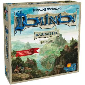 Rio Grande Games 22501413 - Dominion Basisspiel 2. Edition, Spiel des Jahres 2009 mit 7 neuen Karten & GRATIS Online-Code für 1 Jahr