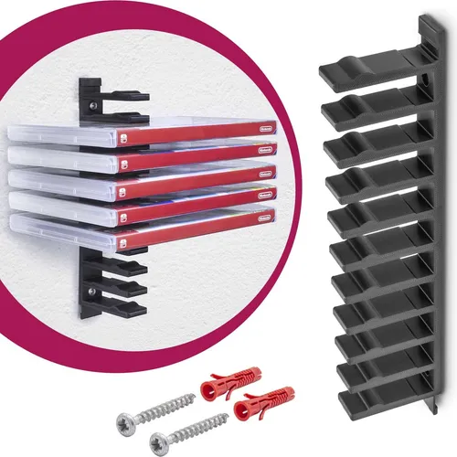 Floating Wandhalterung Modular Halterung Schwarz passend für Nintendo Switch Spiele