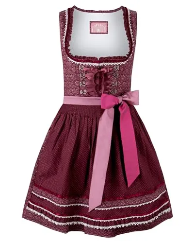 Stockerpoint Kim Damen Mini Dirndl, Bordeaux, Größe 44 in rot von Stockerpoint