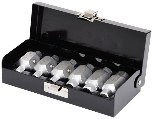 KS Tools 1509390 Öldienst-Schlüssel-Satz, 6-tlg - Autoteile - Spezial-Schlüssel-Satz für konische Schrauben, ideal zur Montage und Demontage von Ölablass- und Getriebeölkontrollschrauben, inklusive stabilem Stahlblechkoffer.