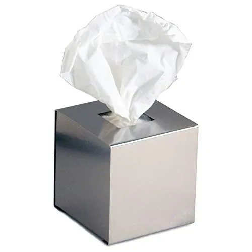 Tissue-Box, Würfelbox, Papiertücherbox poliert, matt gebürstet oder in Goldoptik bestellbar - Made in Germany