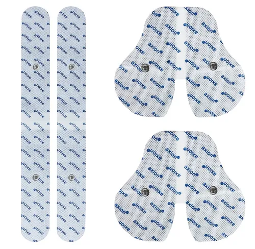 Axion Elektrodenpads passend zu Sanitas, Beurer - Rücken und Nacken, 3.5mm Druckknopf, 4 St.,selbstklebende TENS EMS Elektroden für TENS EMS Geräte