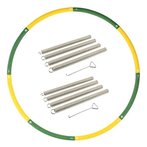 HOOPOMANIA Booster Hoop - Hula Hoop Reifen für Anfänger - Fitnessreifen für Anfänger, mit 8 zusätzlichen Gewichten für individuelle Anpassung. Ideal zum Hullern und Steigern der Fitness - einfaches Training mit Erfolg!