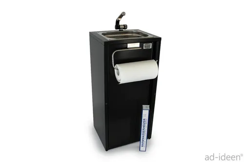 ad-ideen Mobiles Handwaschbecken für Imbissstände - Mobiles Handwaschbecken mit Warmwasser für Imbissstände. Ideal für Wochenmärkte, sorgt für hygienische Handhygiene und ist leicht zu transportieren und aufzustellen. Perfekt für den professionellen Einsatz in der Gastronomie.
