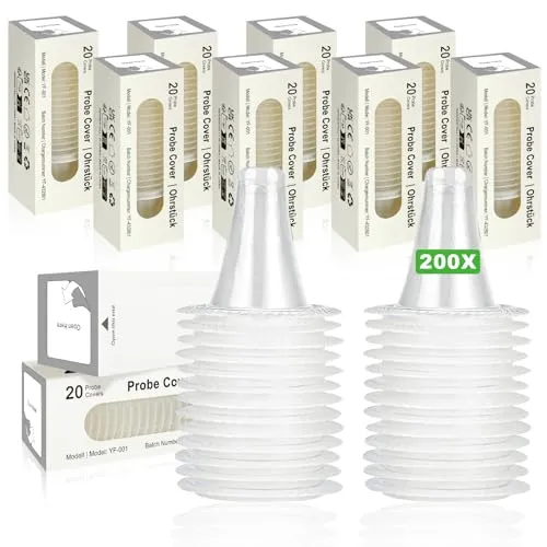 Stück Braun Fieberthermometer Schutzkappen, Braun Fieberthermometer Ohr, Einwegabdeckungen, Ersatzschutzkappen, Ohrthermometer Schutzkappen für alle Modelle Ohrthermometer 200