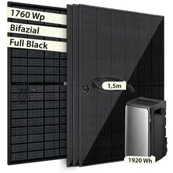 VALE Balkonkraftwerk Komplettset mit Solarspeicher - Balkonkraftwerke für flexible Stromversorgung: 2x oder 4x bifaziale Solarmodule, EcoFlow Stream Ultra 1.920 Wh, einfache Plug&Play-Installation und intelligente App-Steuerung.