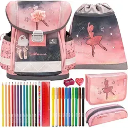 Belmil Schulranzen Set Classy Ballerina Black Pink
