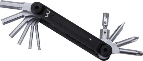 BBB Werkzeug Kit RoyalFold Basic schwarz - Vielseitiges Fahrradwerkzeug mit 13 Funktionen, inklusive Kettennieter. Ideal für Reparaturen unterwegs. Robuste Bauweise und praktisches, verstecktes Fach für Kettenglieder sorgen für maximale Effizienz auf jeder Tour.