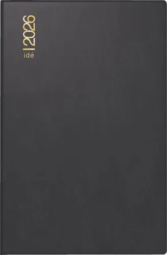 rido/idé Taschenkalender Mod. partner/Industrie I 2026 | A7, Kunststoff, schwarz