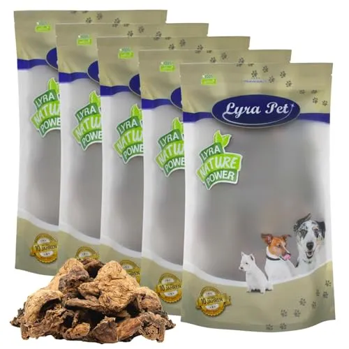 Lyra Pet® Lammlunge 5 kg - Hundefutter - Leckerer, fettarmer Kausnack aus 100% reiner Lammlunge, schonend getrocknet. Ideal für allergische und ernährungssensible Hunde, sorgt für langen Kaugenuss und artgerechte Fütterung!