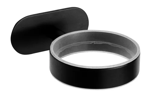 Ambrosya Haartrocknerhalter aus Edelstahl - Stilvoller Fönhalter für Ihr Bad - Fönhalter aus rostfreiem Edelstahl, selbstklebend und einfach zu montieren. Ideal für ein aufgeräumtes Badezimmer. Farbe: Schwarz.