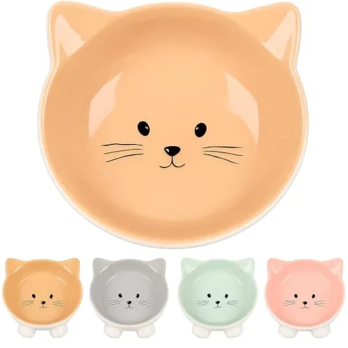 Katzennapf Keramik – 125 ml Ø13,8 cm – Spülmaschinengeeignet und stilvoll in Taupe – Flamingo Katzennapf Puzi Taupe