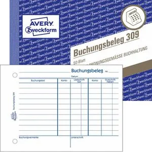 Avery Zweckform 309 Buchungsbelege A6 quer