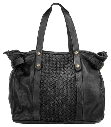 Samantha Look Shopper aus echtem Leder, Made in Italy - Entdecken Sie den eleganten Leder Shopper von Samantha Look! Mit seinem stilvollen Vintage-Look, geräumigem Hauptfach und flexiblen Tragemöglichkeiten ist er der ideale Begleiter für jeden Tag.