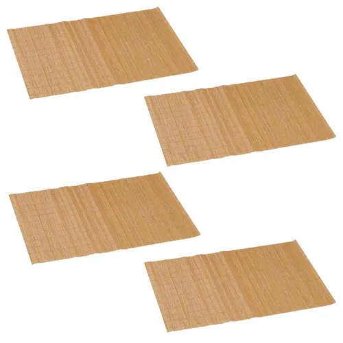 4x Tischmatten aus Bambus braun | Platzset | Platzdeckchen Tischset Platzmatte