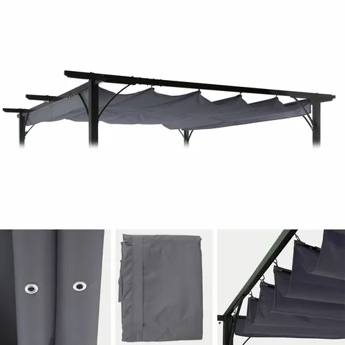 Hhg Ersatzbezug 370x300cm für Dach Pergola Pavillon 358