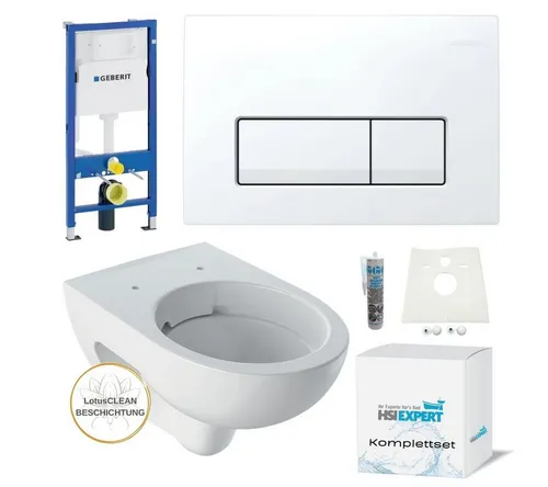 GEBERIT Vorwandelement WC Renova Set – Komplettlösung für Ihr Badezimmer - Hochwertiges Geberit Vorwandelement mit spülrandlosem Renova WC. Alles inklusive für eine einfache Montage – perfekt für Trockenbau und raumhohe Installationen. Praktisch und zeitsparend!