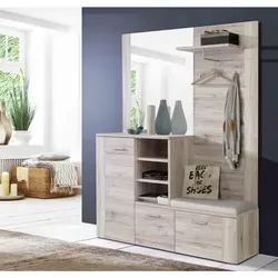 Mid.you Garderobe aus Metall und Holzwerkstoff - Stylische Garderobe mit einer Größe von 155x200x41.6 cm, ideal für die optimale Organisation Ihres Eingangsbereichs.
