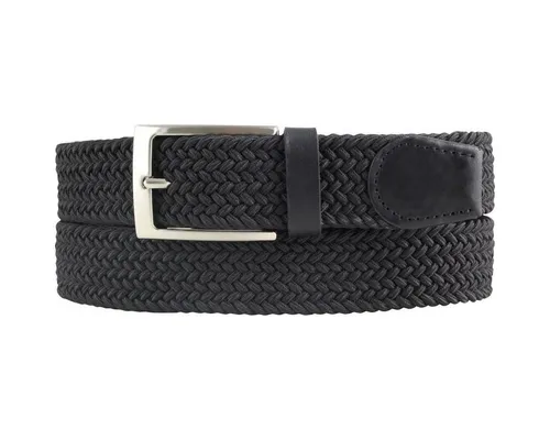 BELTINGER Ledergürtel Hochwertiger Stretch-Gürtel mit echtem Leder 3,5cm - Elastischer, gefl (1-St)