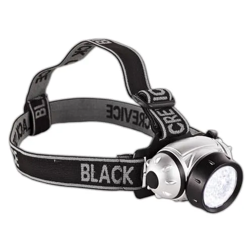 Black Crevice Stirnlampe I Kopflampe mit verstellbaren Band I LED-Kopflampe mit 21 LEDs I hohe Intensität & weiter Lichtstrahl I 4 Leuchtstufen I wasserfeste & bruchsichere LED-Stirnlampe