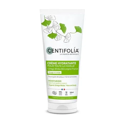 CENTIFOLIA Feuchtigkeitscreme | spendet Feuchtigkeit und schont die Haut | schnelle Absorption | Gesicht & Körper | geeignet für empfindliche Haut | Ginkgo, Shea, Aloe Vera | 99% natürlich |