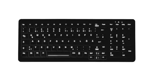 Active Key MedicalKey AK-C7000 Hygiene Tastatur - QWERTZ Deutsch - Hygienische Tastatur für medizinische Anwendungen, wasser- und desinfektionsmittelbeständig, ideal für den Einsatz im Gesundheitswesen.