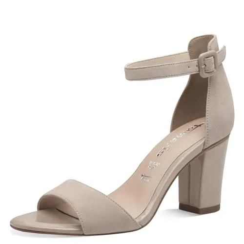 Tamaris Sandalette Damen Blockabsatz grau, EU 41 - Wanderschuhe mit TOUCH-IT Funktion für optimalen Tragekomfort und angenehmes Laufgefühl. Der stilvolle Blockabsatz bietet modisches Design und stabilen Halt.