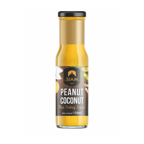 deSiam Peanut Coconut Thai Satay Sauce mit gerösteten Erdnüssen 150ml