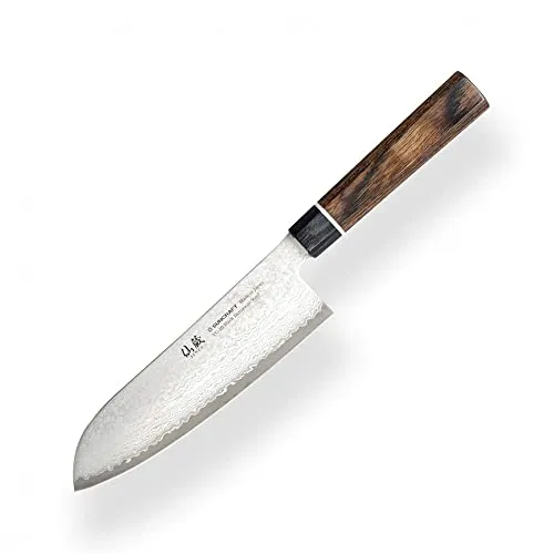 Produktbild SUNCRAFT SXLBD-04 VG-10 Black Damascus Santoku messer