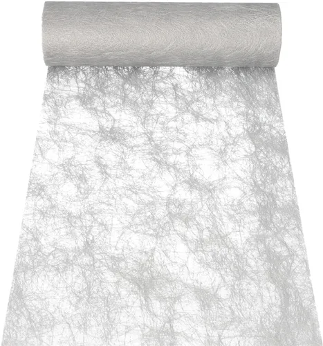 PAPSTAR Tischläufer/Dekoband 'Sizoflor', silber in silber von PAPSTAR