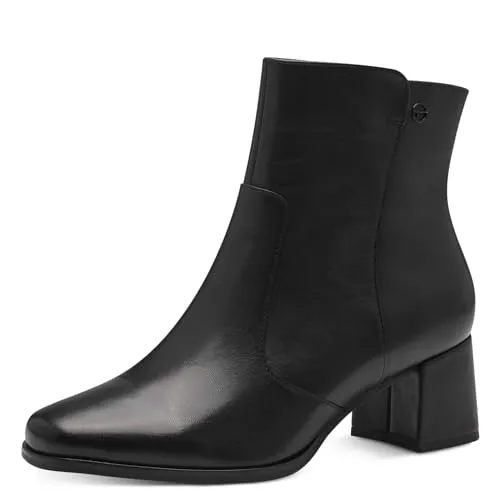 Tamaris COMFORT Stiefelette schwarz 36 EU - Wanderschuhe in Größe 36 EU, stilvolle Stiefelette mit 5 cm Absatzhöhe, aus hochwertigem Leder und Textil – perfekt für Komfort und Eleganz bei jedem Schritt.