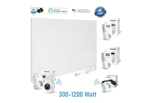 VIESTA® H700 Infrarotheizung – 700 Watt Wandheizung - Infrarotheizung für umweltfreundliches Heizen, sofort einsatzbereit und effiziente Wärmeabgabe durch Infrarotstrahlen, ideal für gut isolierte Räume.