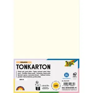 Folia Fotokarton 6122/4/01, A4, perlweiß, 220g/m², 100 Blatt