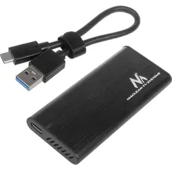 MCE443 - Festplattengehäuse für SSD M.2 NVMe (PCIe) - Robustes Festplattengehäuse mit USB 3.1 für schnelle Datenübertragungen. Ideal für die sichere Aufbewahrung und den einfachen Transport Ihrer SSDs.