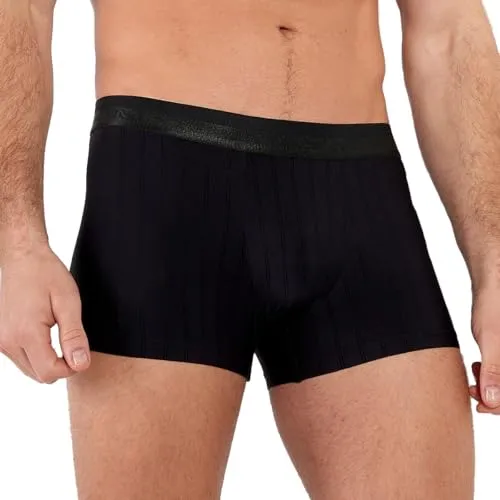 HOM Herren Boxershort Chic Badehose, Schwarz, XL EU - Herren-Boxershorts aus weicher Mikrofaser für maximalen Komfort und einen sexy Look. Ideal für den Strand oder als modische Unterwäsche.