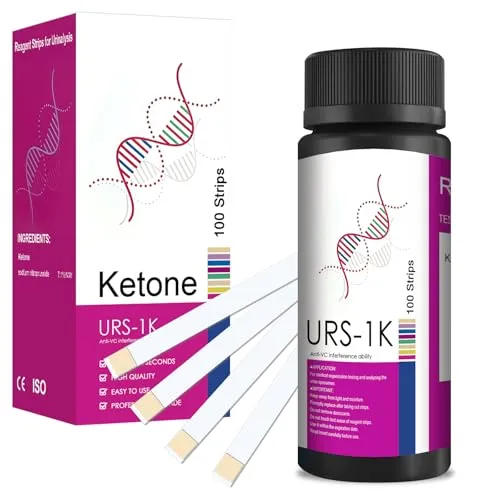 Stück Ketose Teststreifen, Ketosticks für Keto Ernährung und Diät, Heimgebrauch, Bequem und Schnell 100