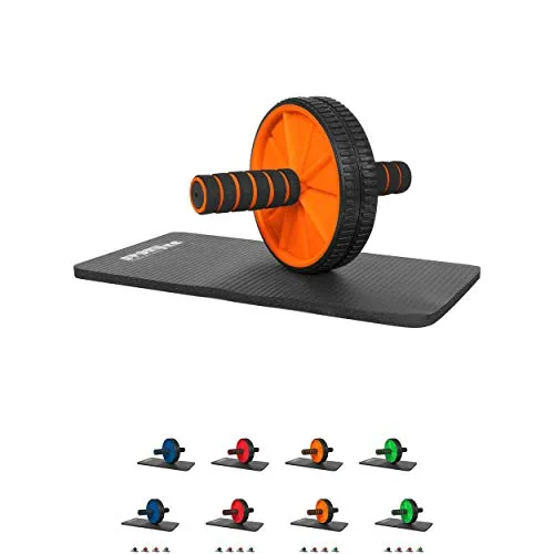 Sport-Tec Bauchtrainer Ab Wheel inkl. Kniematte, Roller, Bauchwegtrainer