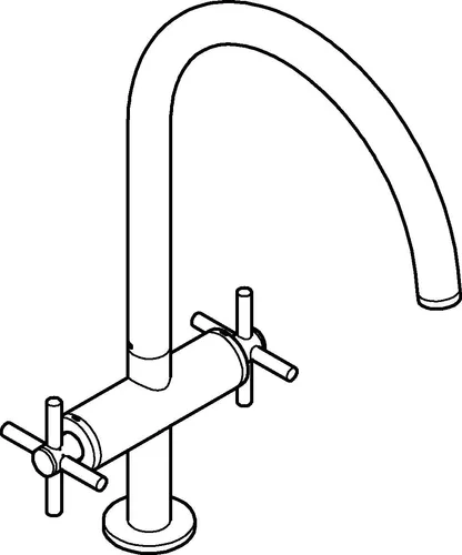 GROHE Atrio Zweigriff-Spültischbatterie mit C-Auslauf in schwarz von GROHE