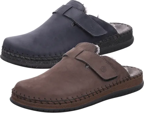 Rohde Herren Alassio Hausschuh 72 Mocca, 47 EU Weit - Bequeme Hausschuhe mit Lederdecksohle und kuscheligem Plüschfutter für optimalen Komfort zu Hause.