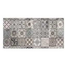 Tulup Schutzglasplatte für Kaminöfen, Schwarz, Rechteckig, 120x60x0.4 cm