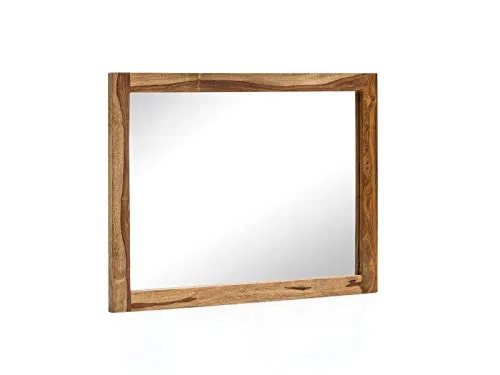 Spiegel Laros 80x55 Akazie - Braun - Praktischer Wandspiegel Laros in 80 x 55 cm mit stilvollem Akazienrahmen. Die breite Ablage bietet Platz für deine Essentials und bringt Wärme in jeden Raum. Ideal für Bad, Flur oder Schlafzimmer – für ein aufgeräumtes Ambiente.