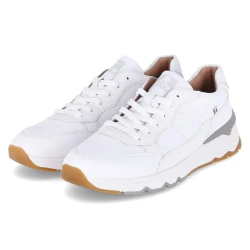 Rieker Herren Low Sneaker Weiß Leder 44 - Stylische Herren Sneaker aus Leder, ideal für den Alltag und bequem für lange Tragezeiten.