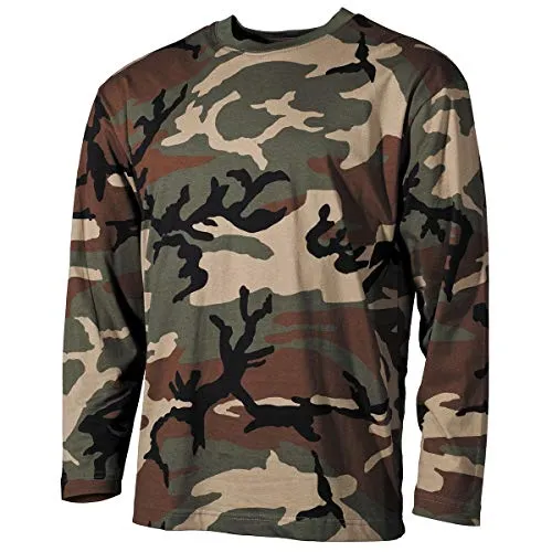 MFH T-Shirt Outdoor Tarn-Shirt, langarm, woodland, 170 g/m²